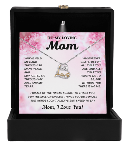 Gift for Mom Without You There is No Me Mother's Day Birthday Gift Heart Pendant Necklace - Mallard Moon Gift Shop