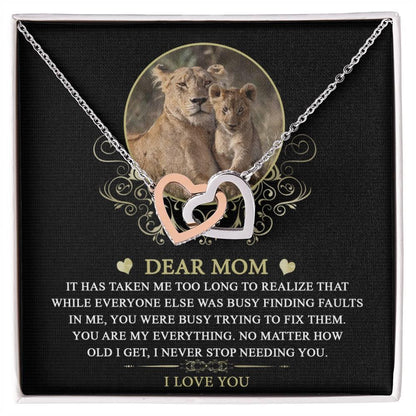 Gift for Mom You are My Everything Interlocking Hearts Necklace - Mallard Moon Gift Shop