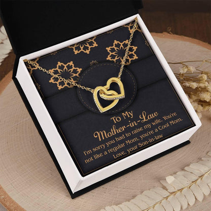 Gift for Mother-In-Law You are a Cool Mom Interlocking Hearts Necklace - Mallard Moon Gift Shop
