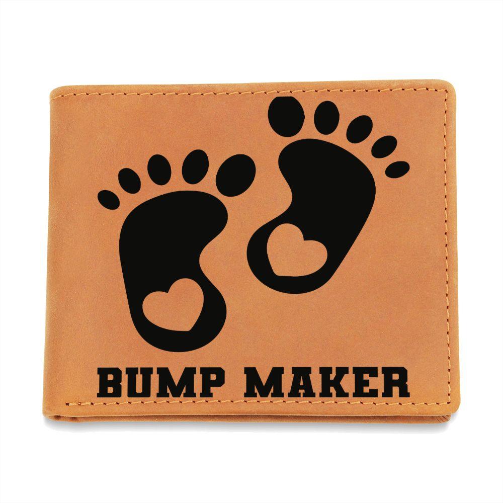 Gift for New Dad - Bump Maker Leather Wallet - Mallard Moon Gift Shop