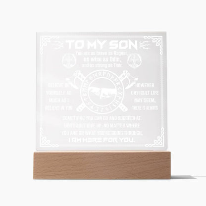 Gift for Son You are as Brave as Ragnar Inspirational Acrylic Plaque - Mallard Moon Gift Shop