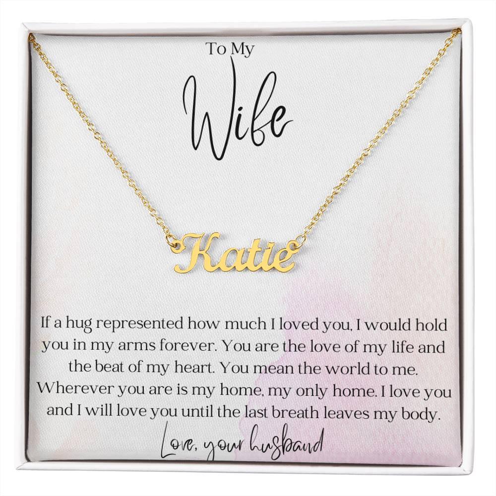 Gift for Wife - You are the Love of My Life - Personalized Name Necklace - Mallard Moon Gift Shop