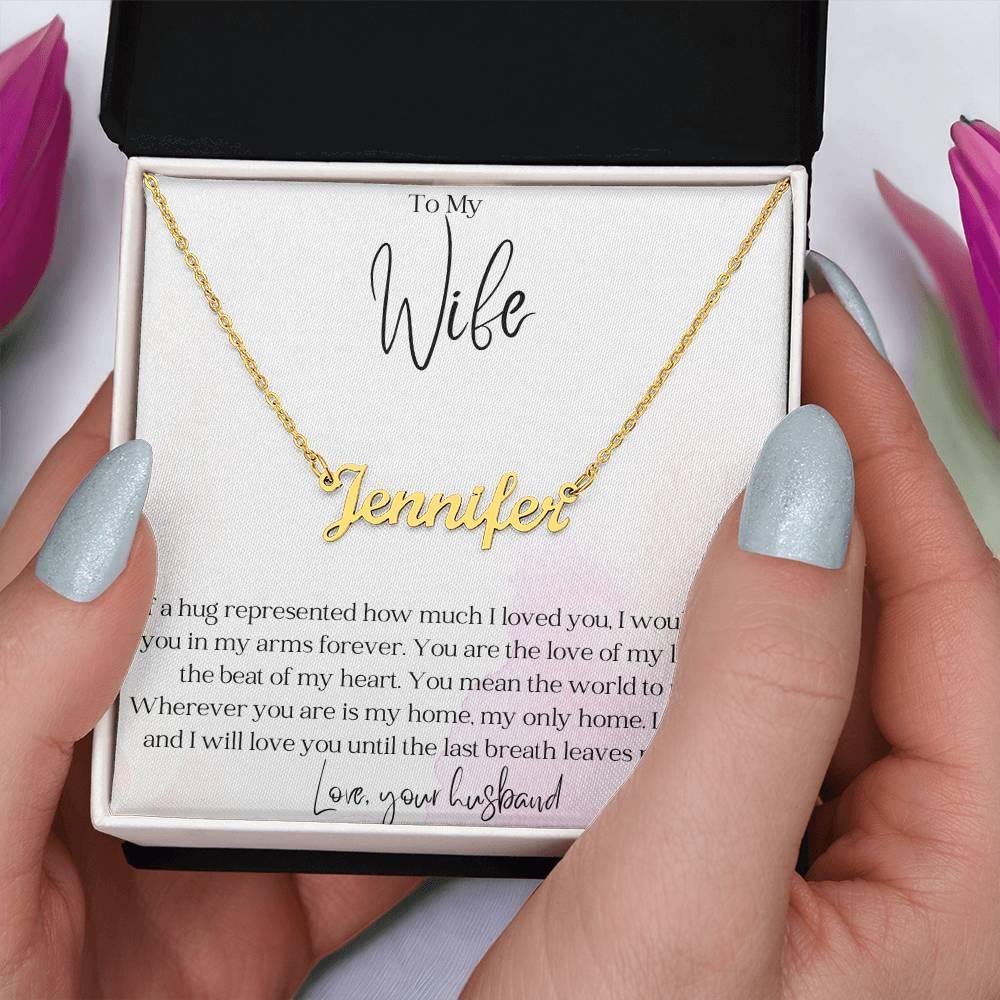Gift for Wife - You are the Love of My Life - Personalized Name Necklace - Mallard Moon Gift Shop