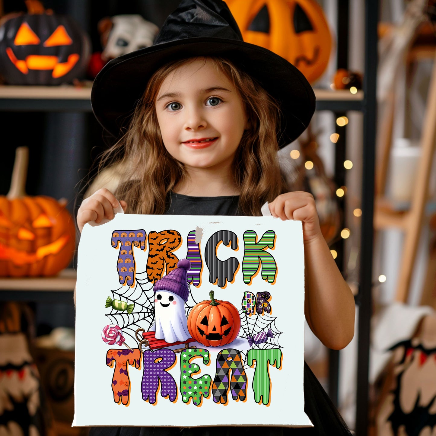 Trick or Treat Halloween Tote Bag for Kids