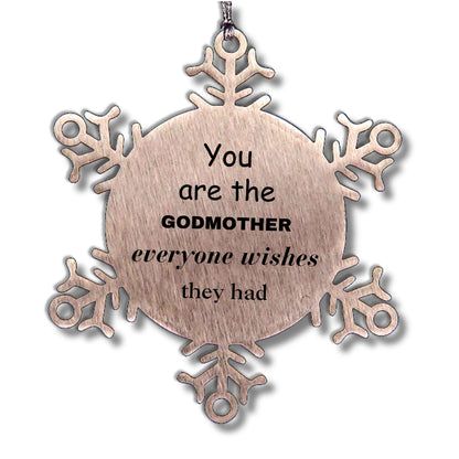 Godmother Snowflake Ornament, Everyone wishes they had, Inspirational Ornament For Godmother, Godmother Gifts, Birthday Christmas Unique Gifts For Godmother - Mallard Moon Gift Shop