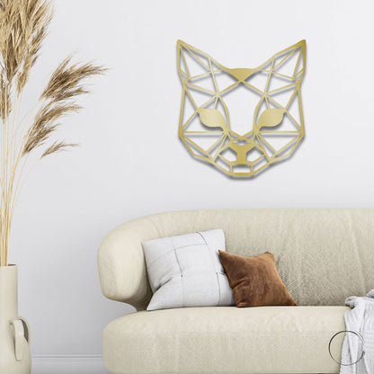 Cat Geometric Indoor Outdoor Steel Wall Sign