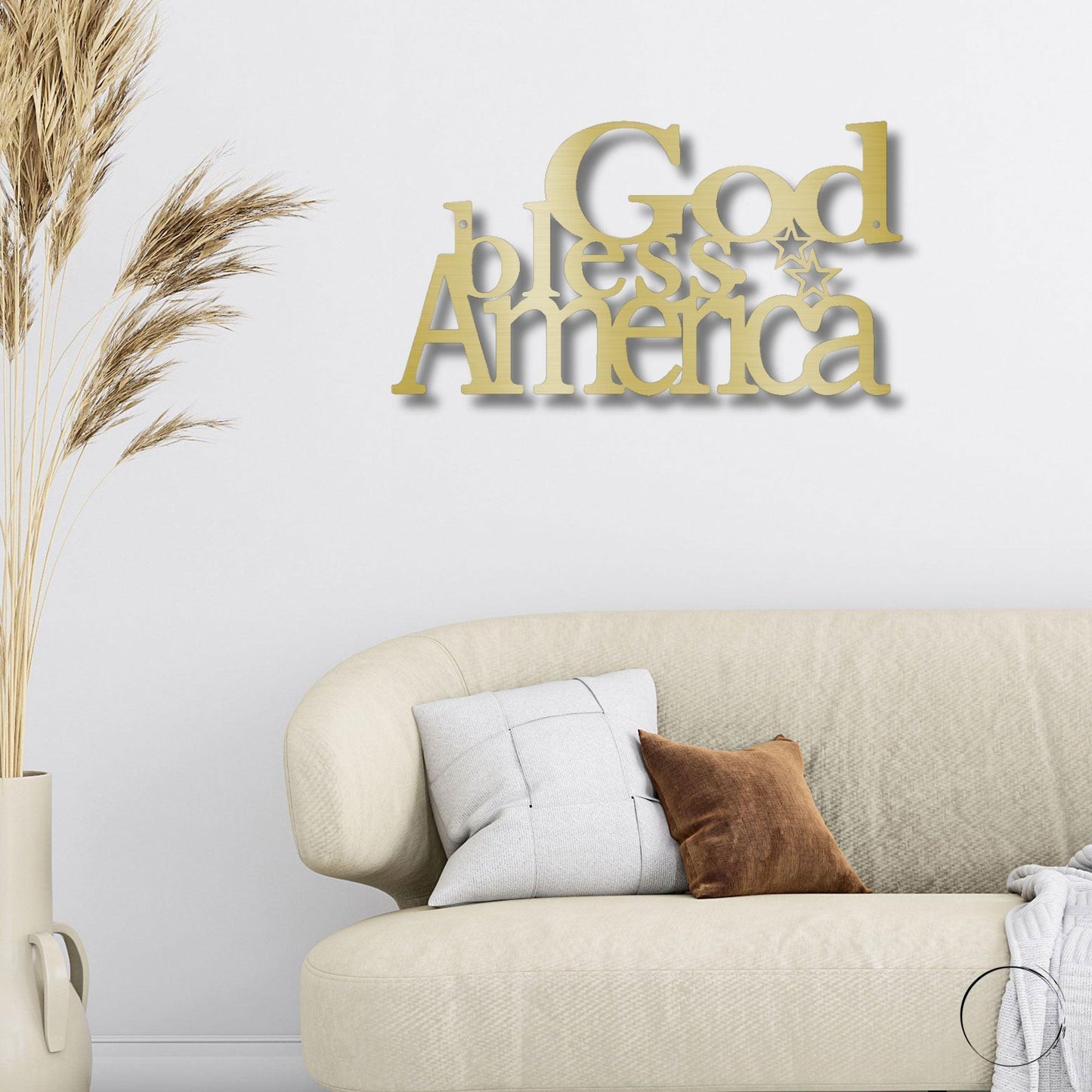 God Bless America Metal Art Wall Sign