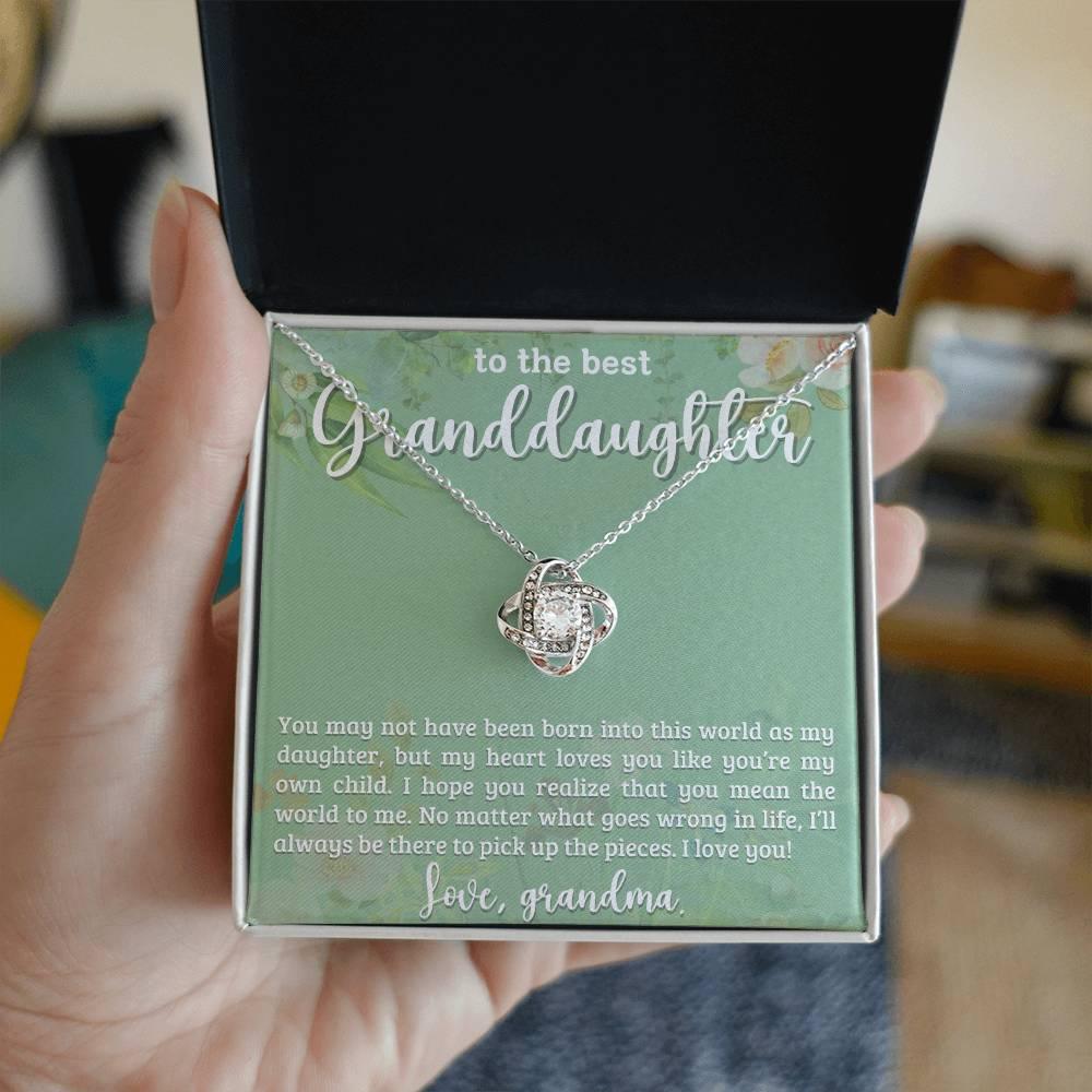 Granddaughter I Will Always Be There - Love Knot Necklace - Mallard Moon Gift Shop