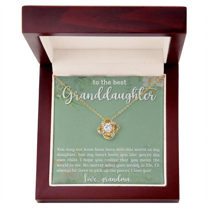 Granddaughter I Will Always Be There - Love Knot Necklace - Mallard Moon Gift Shop