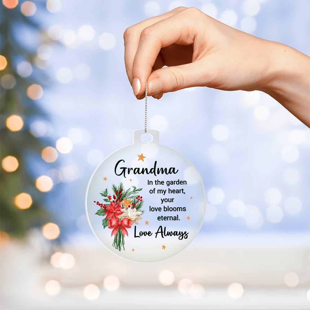 Grandma Gift Acrylic Keepsake Ornament - Mallard Moon Gift Shop