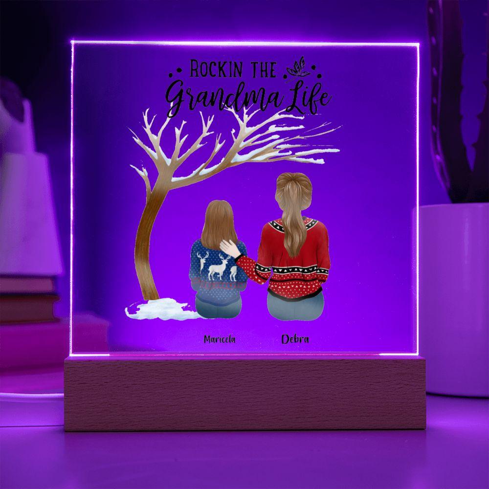 Grandma or Grandpa Gift - Rockin' the Life Custom Acrylic Plaque - Mallard Moon Gift Shop