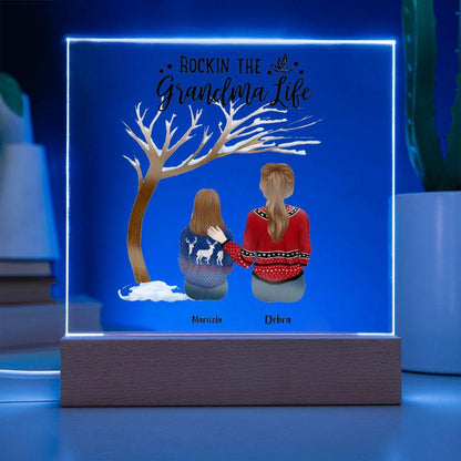 Grandma or Grandpa Gift - Rockin' the Life Custom Acrylic Plaque - Mallard Moon Gift Shop