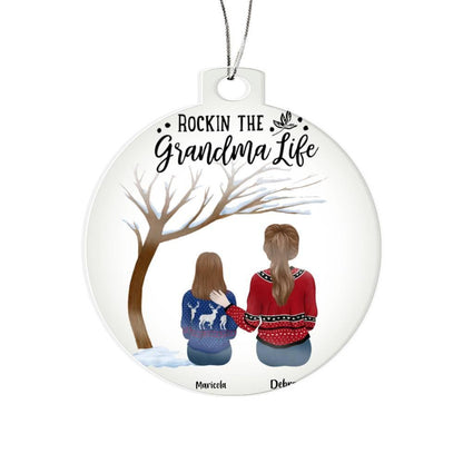 Grandma or Grandpa Personalized Gift From Grandkids Acrylic Keepsake Ornament - Mallard Moon Gift Shop