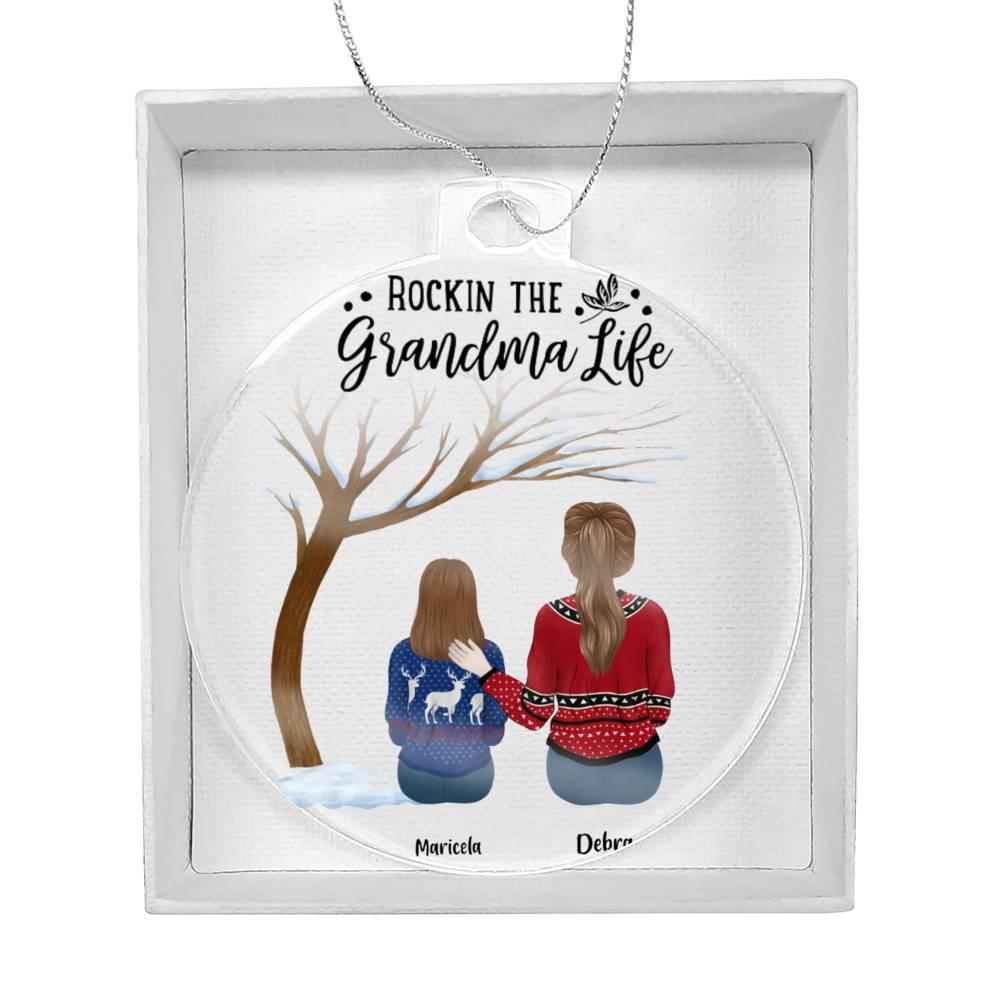 Grandma or Grandpa Personalized Gift From Grandkids Acrylic Keepsake Ornament - Mallard Moon Gift Shop