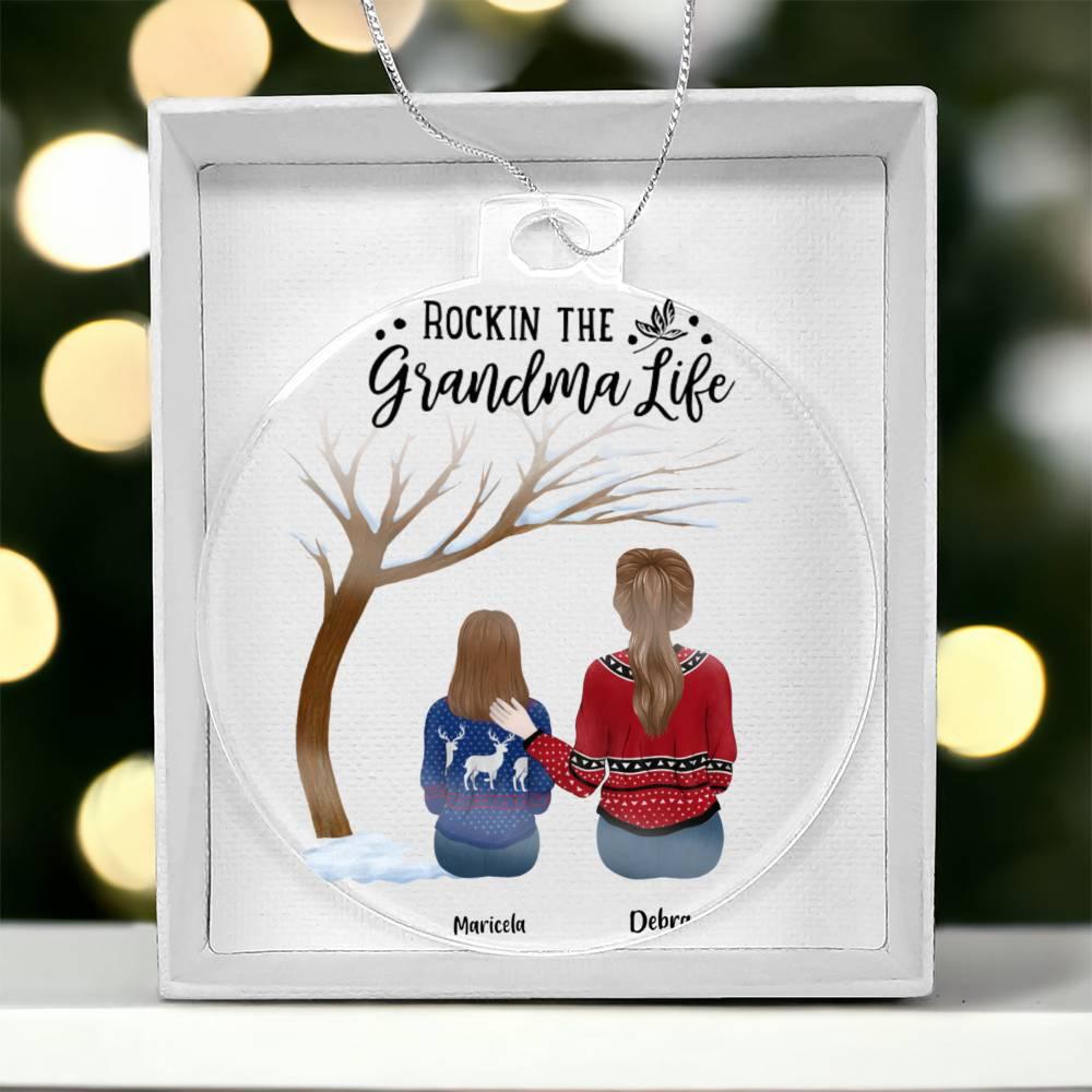 Grandma or Grandpa Personalized Gift From Grandkids Acrylic Keepsake Ornament - Mallard Moon Gift Shop