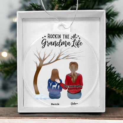 Grandma or Grandpa Personalized Gift From Grandkids Acrylic Keepsake Ornament - Mallard Moon Gift Shop