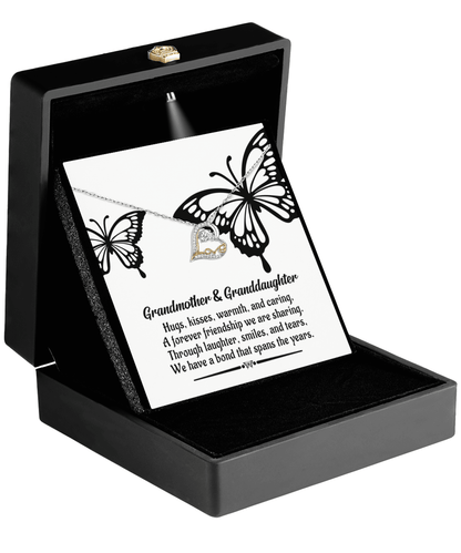 Grandmother Gift from Granddaughter We Have a Bond That Spans the Years Heart Pendant Necklace - Mallard Moon Gift Shop