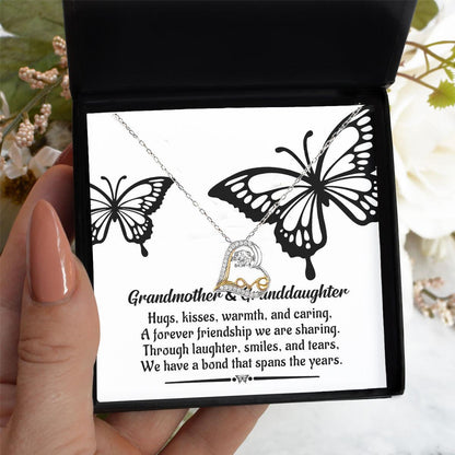 Grandmother Gift from Granddaughter We Have a Bond That Spans the Years Heart Pendant Necklace - Mallard Moon Gift Shop