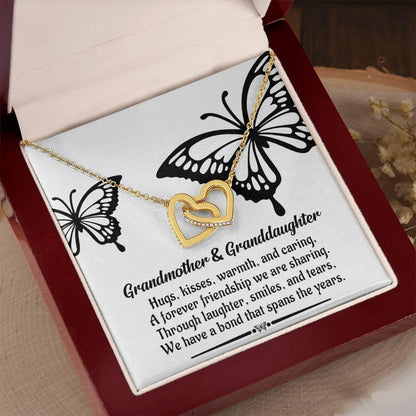 Grandmother Gift from Granddaughter We Have a Bond That Spans the Years Interlocking Hearts Pendant Necklace - Mallard Moon Gift Shop