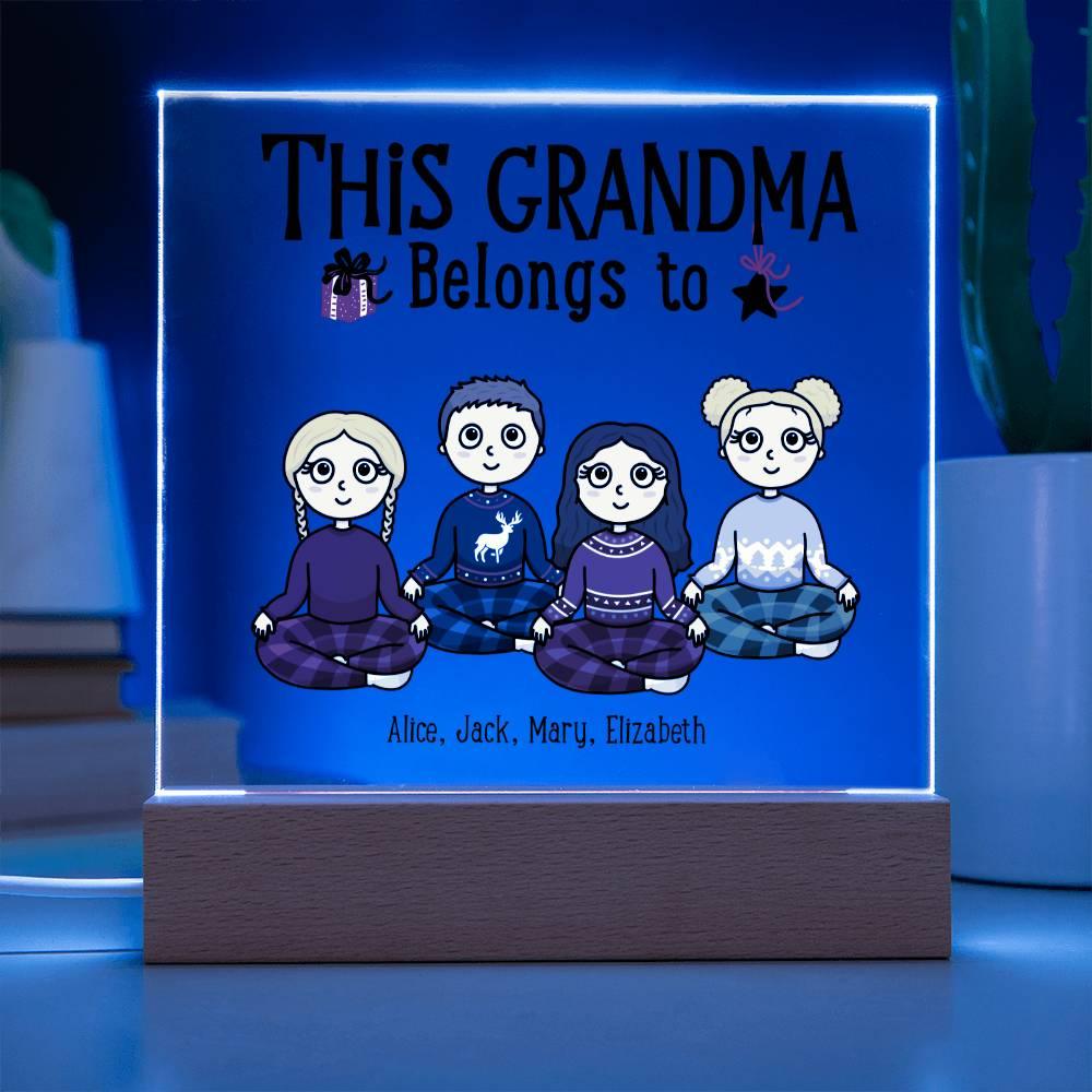 Grandmother Personalized Gift From Grandkids Acrylic Plaque - Mallard Moon Gift Shop