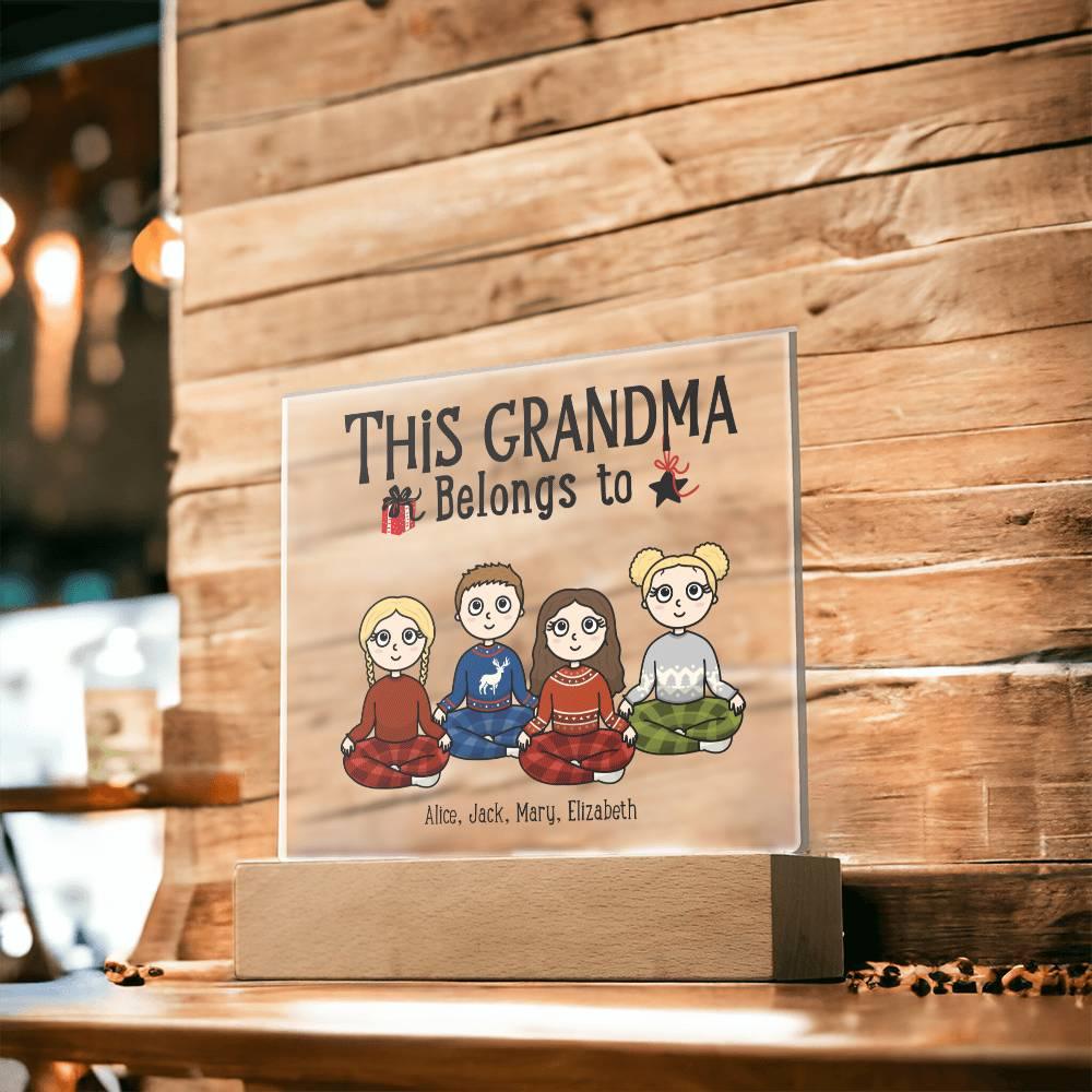 Grandmother Personalized Gift From Grandkids Acrylic Plaque - Mallard Moon Gift Shop