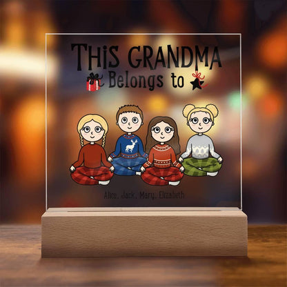 Grandmother Personalized Gift From Grandkids Acrylic Plaque - Mallard Moon Gift Shop