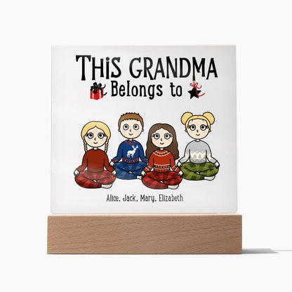 Grandmother Personalized Gift From Grandkids Acrylic Plaque - Mallard Moon Gift Shop