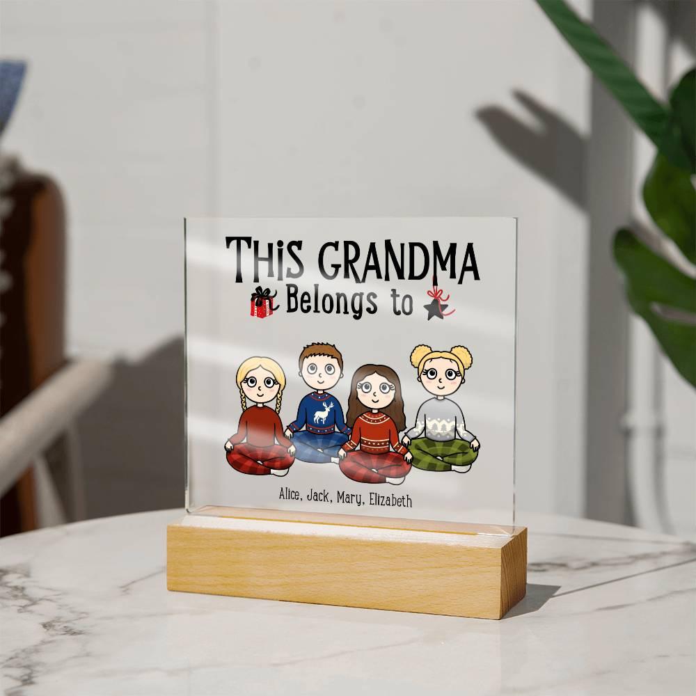 Grandmother Personalized Gift From Grandkids Acrylic Plaque - Mallard Moon Gift Shop