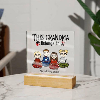 Grandmother Personalized Gift From Grandkids Acrylic Plaque - Mallard Moon Gift Shop