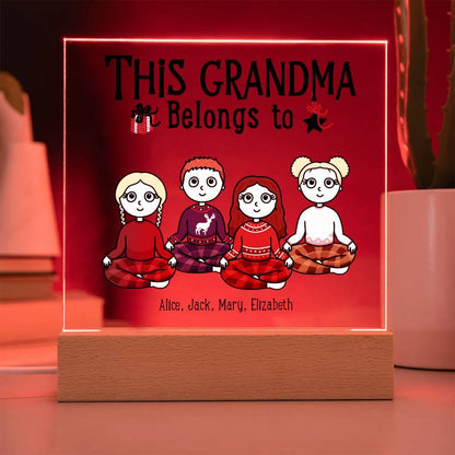 Grandmother Personalized Gift From Grandkids Acrylic Plaque - Mallard Moon Gift Shop