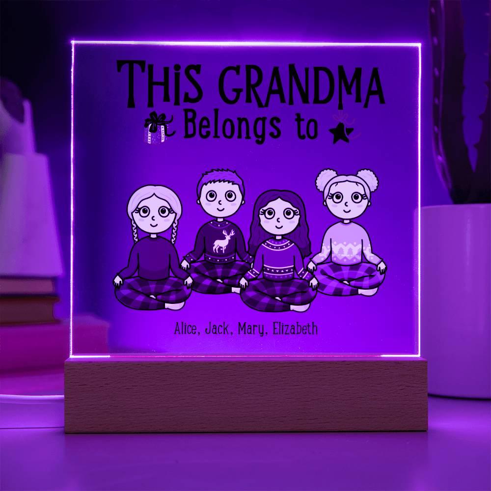 Grandmother Personalized Gift From Grandkids Acrylic Plaque - Mallard Moon Gift Shop