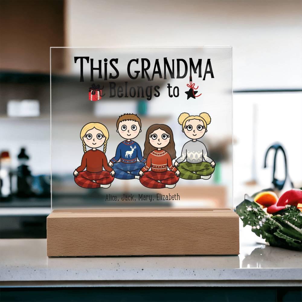 Grandmother Personalized Gift From Grandkids Acrylic Plaque - Mallard Moon Gift Shop