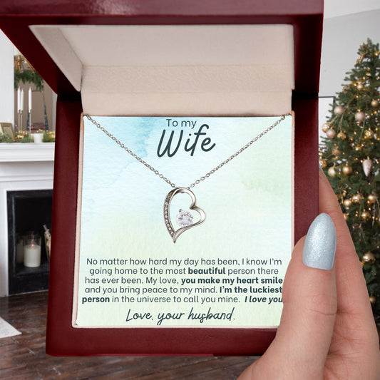 To My Wife - You Make My Heart Smile - Forever Love Necklace