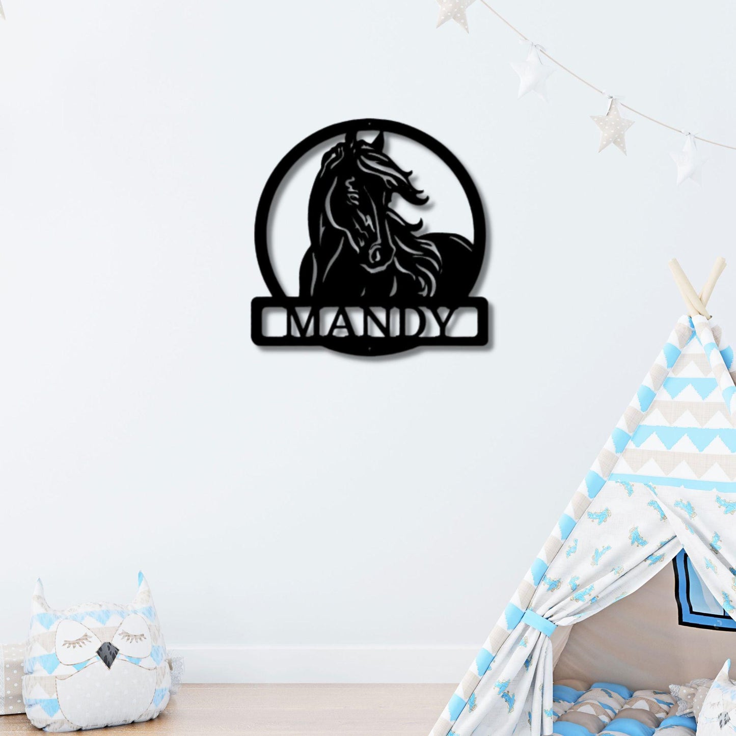 Horse Personalized Metal Wall Art Sign - Mallard Moon Gift Shop