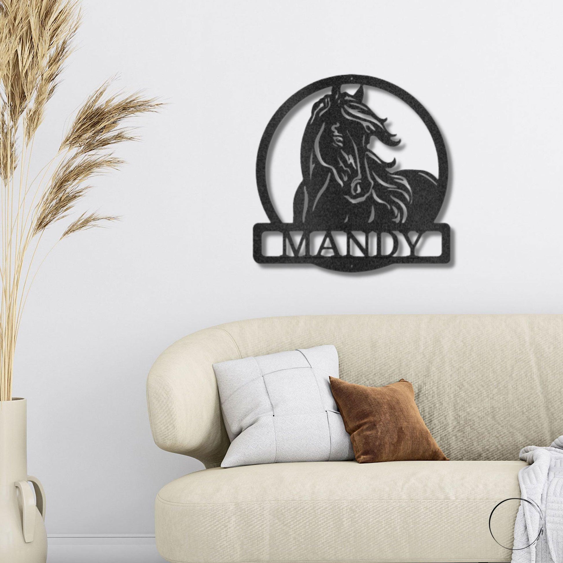 Horse Personalized Metal Wall Art Sign - Mallard Moon Gift Shop
