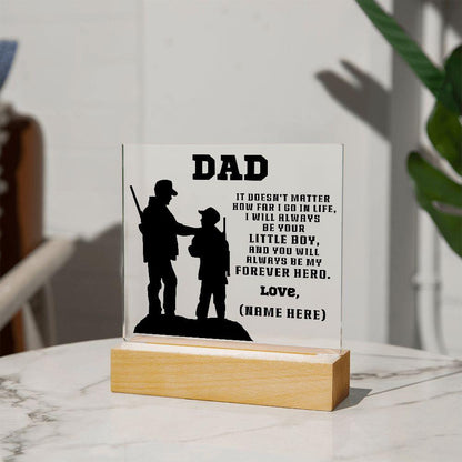 Hunter Father and Son Personalized Acrylic Plaque - Mallard Moon Gift Shop