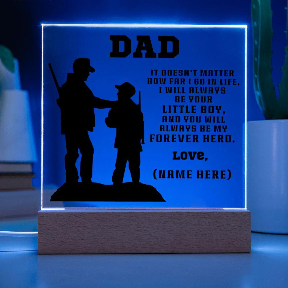 Hunter Father and Son Personalized Acrylic Plaque - Mallard Moon Gift Shop