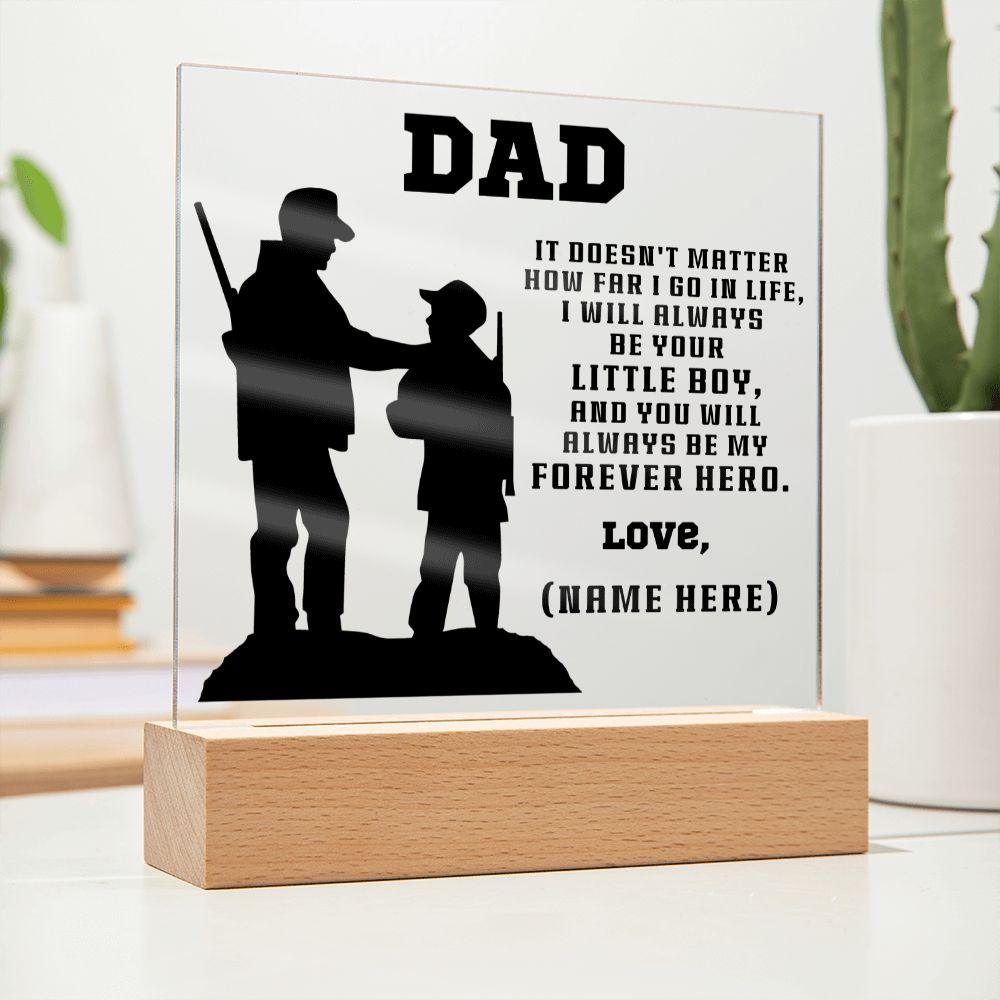 Hunter Father and Son Personalized Acrylic Plaque - Mallard Moon Gift Shop