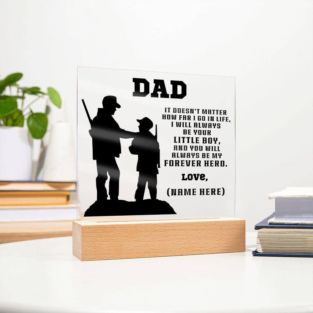 Hunter Father and Son Personalized Acrylic Plaque - Mallard Moon Gift Shop