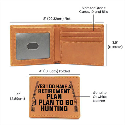 Hunter Retirement Plan Leather Wallet - Mallard Moon Gift Shop