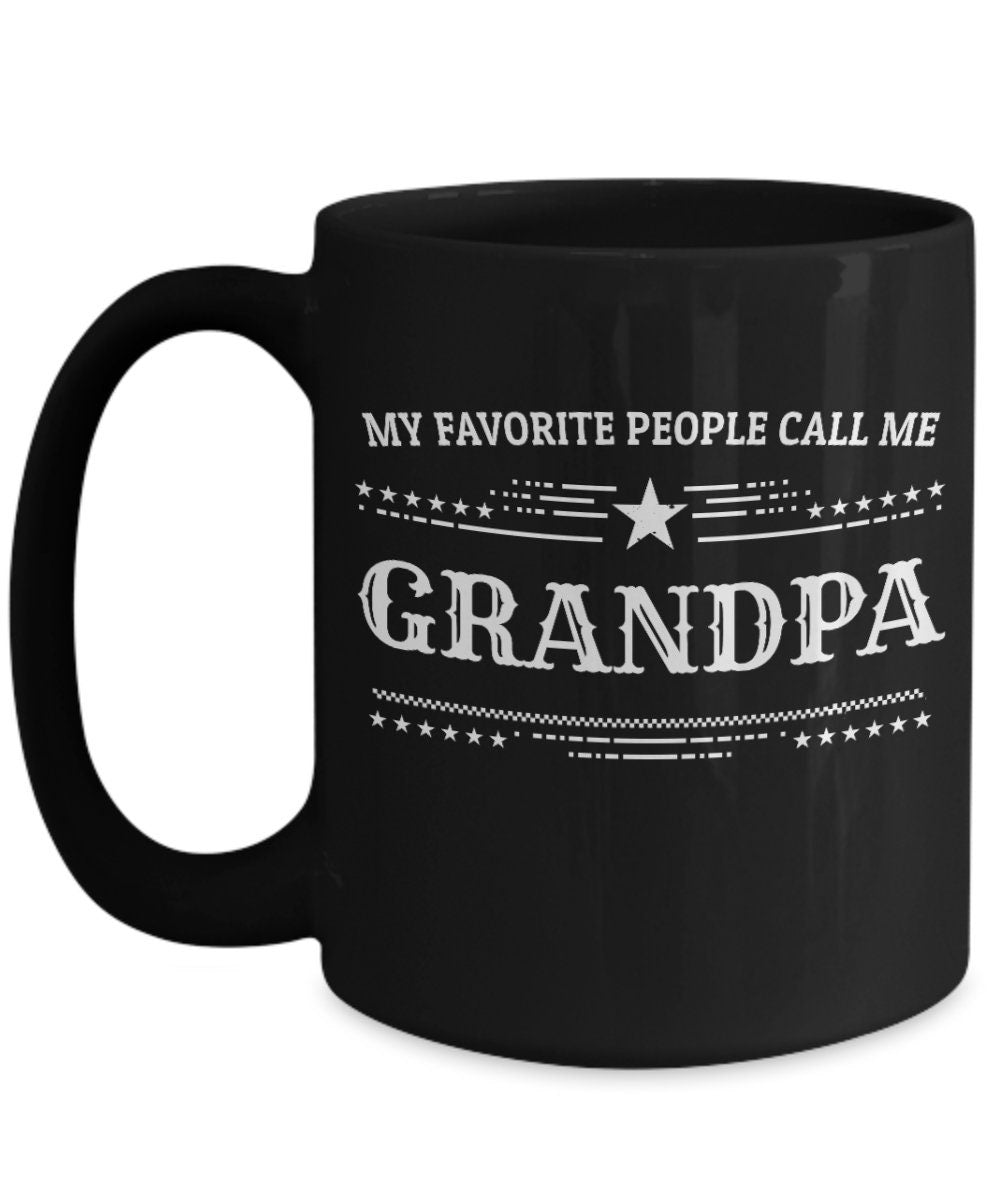 Grandpa Black Coffee Mug - Father's Day, Christmas, Birthday Gift