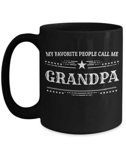 Grandpa Black Coffee Mug - Father's Day, Christmas, Birthday Gift