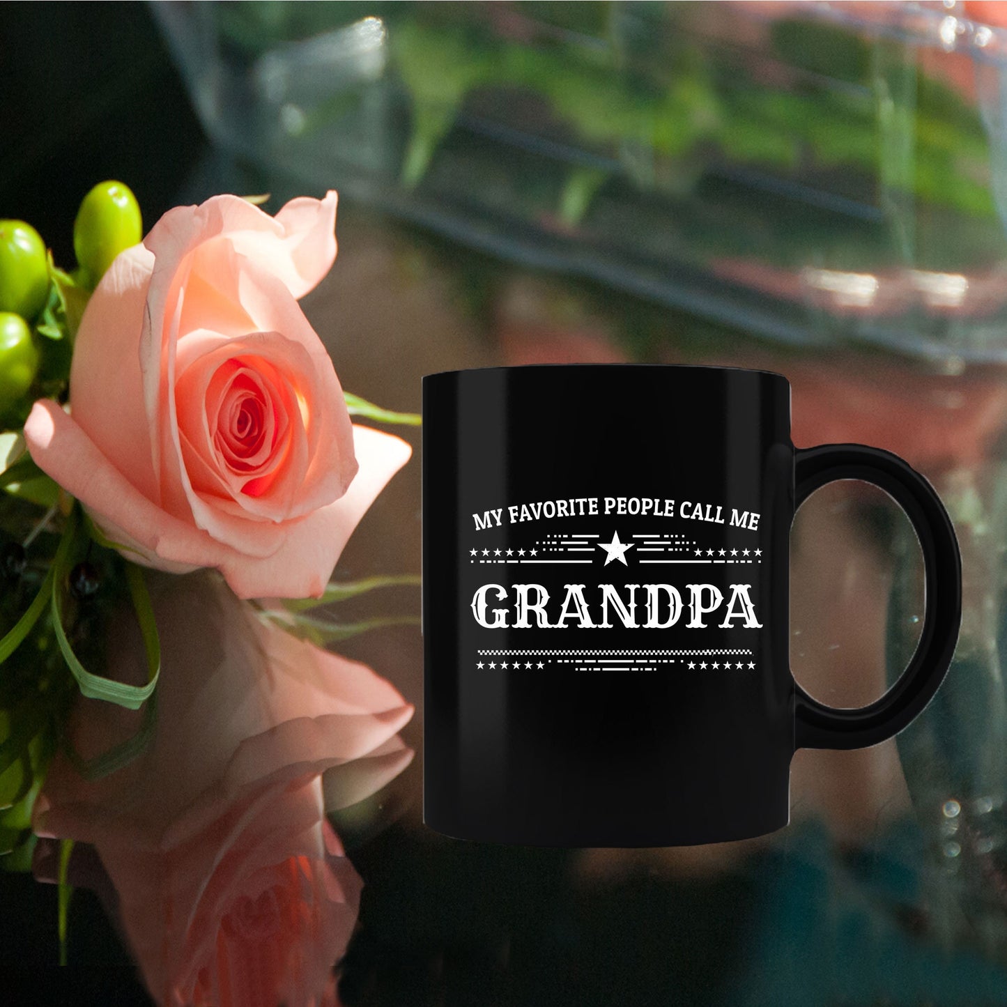 Grandpa Black Coffee Mug - Father's Day, Christmas, Birthday Gift