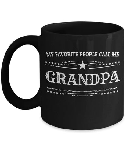 Grandpa Black Coffee Mug - Father's Day, Christmas, Birthday Gift