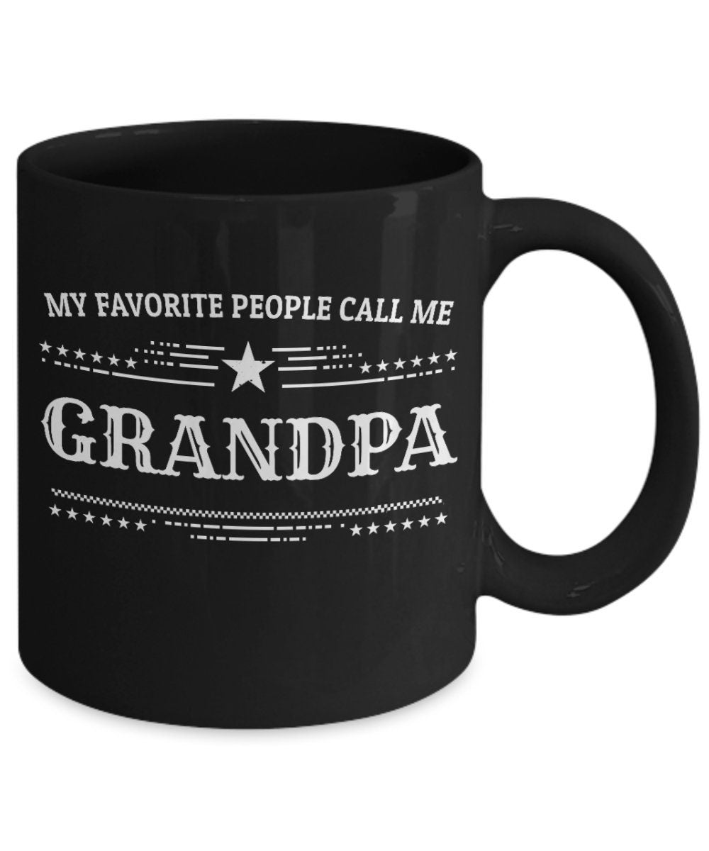 Grandpa Black Coffee Mug - Father's Day, Christmas, Birthday Gift