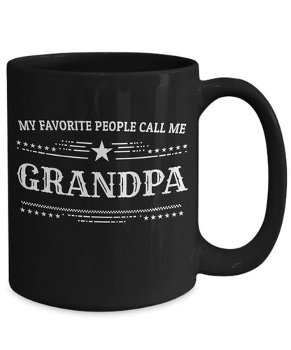 Grandpa Black Coffee Mug - Father's Day, Christmas, Birthday Gift