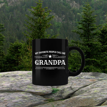 Grandpa Black Coffee Mug - Father's Day, Christmas, Birthday Gift