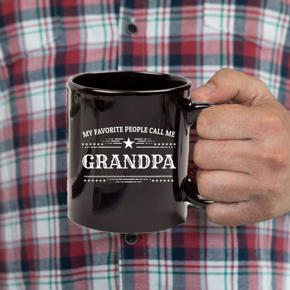 Grandpa Black Coffee Mug - Father's Day, Christmas, Birthday Gift