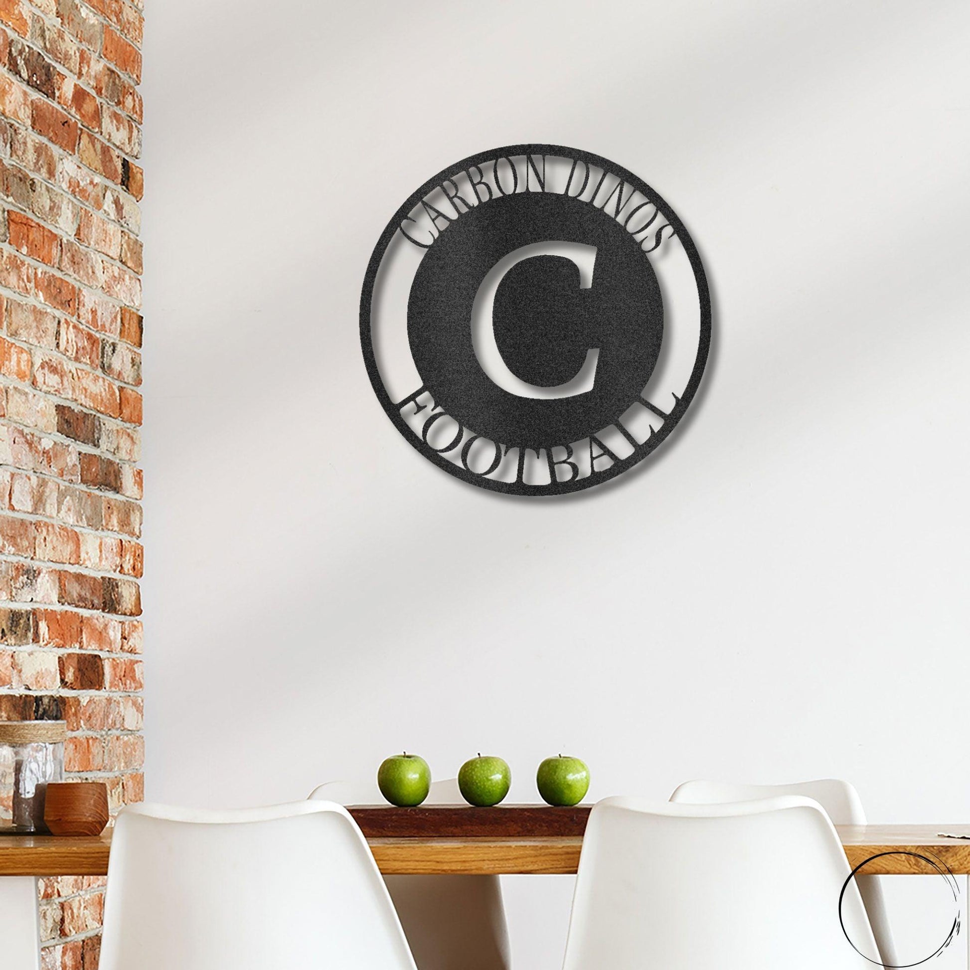 Initial Family Name Personalized Indoor Outdoor Steel Wall Sign Art - Mallard Moon Gift Shop