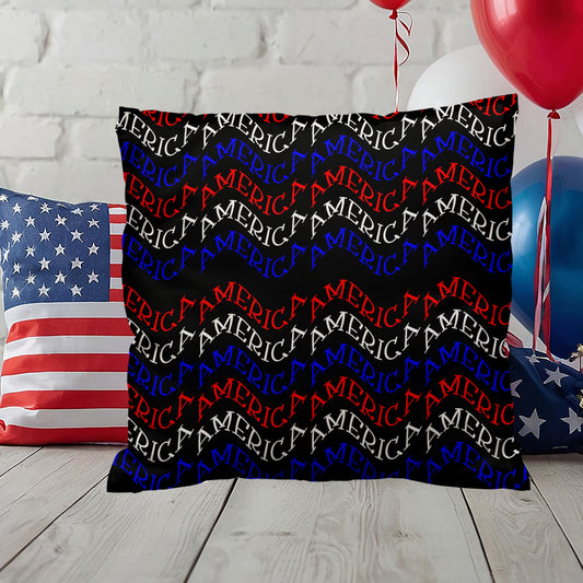 America Patriotic Home Decor Indoor-Outdoor Polyester Printed Pillow